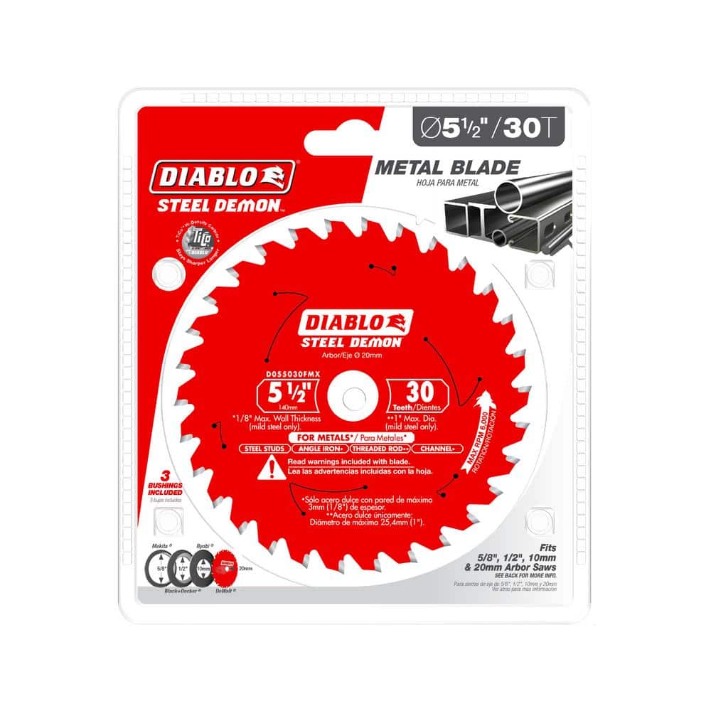 Image of the 5-1/2in. x 30-Tooth Steel Demon Carbide-Tipped Circular Saw Blade for Medium Metal by DIABLO, SKU: 2266-Dia