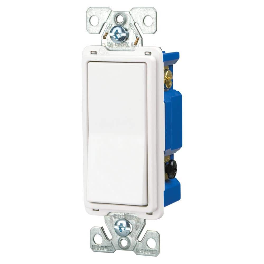 Image of the (3) Eaton 15 Amp 4-Way Rocker Decorator Switch, White 7504W by Eaton, SKU: 2272-E-4way7504W(3)