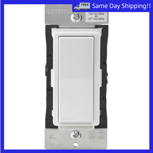 Image of the Decora Smart Z-Wave Enabled Light Switch, 8 AMP, White by Leviton, SKU: 2272-Lev-R52-DZ15S-2