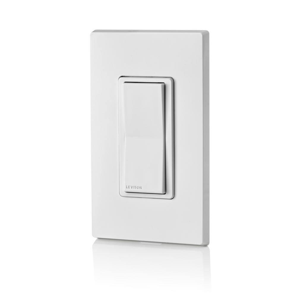 Image of the Decora Smart Z-Wave Enabled Light Switch, 8 AMP, White by Leviton, SKU: 2272-Lev-R52-DZ15S-2