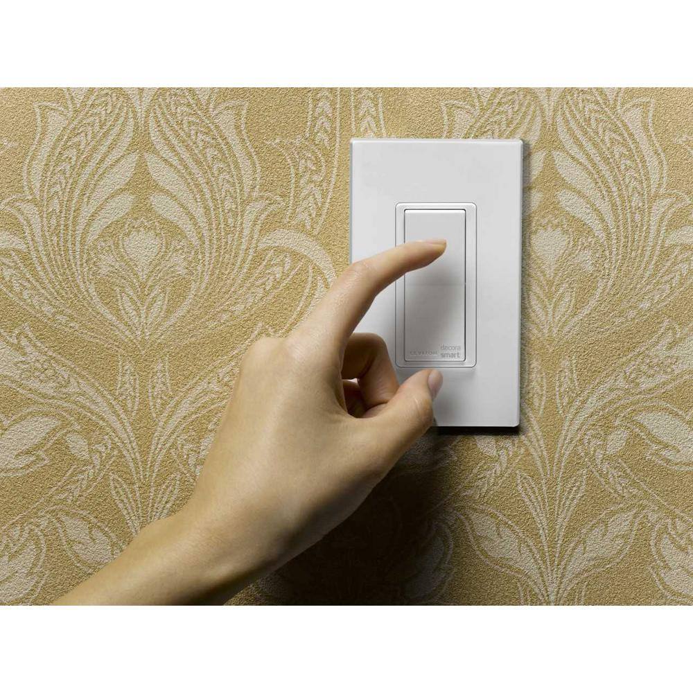 Image of the Decora Smart Z-Wave Enabled Light Switch, 8 AMP, White by Leviton, SKU: 2272-Lev-R52-DZ15S-2