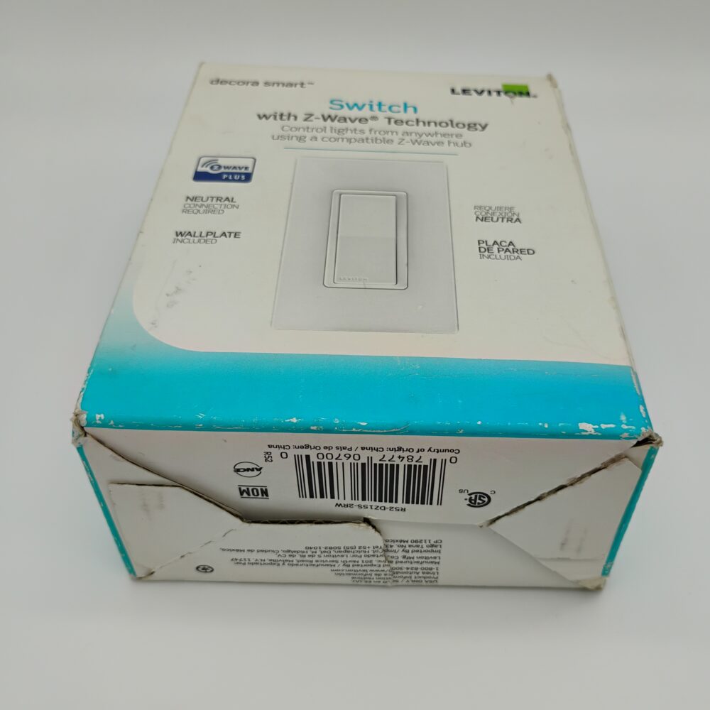 Decora Smart Z-Wave Enabled Light Switch, 8 AMP, White - Image 6