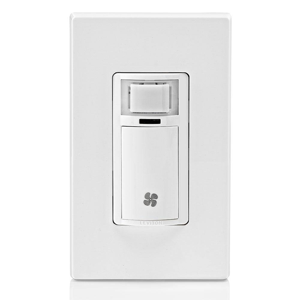 Image of the (3) Leviton Decora Combo Humidity Sensor & Fan Control DHS05-1LW Resi White 120V by Leviton, SKU: 2274-Lev-DHS05-1LW(3