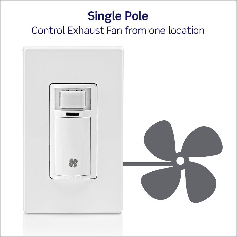 Image of the (3) Leviton Decora Combo Humidity Sensor & Fan Control DHS05-1LW Resi White 120V by Leviton, SKU: 2274-Lev-DHS05-1LW(3