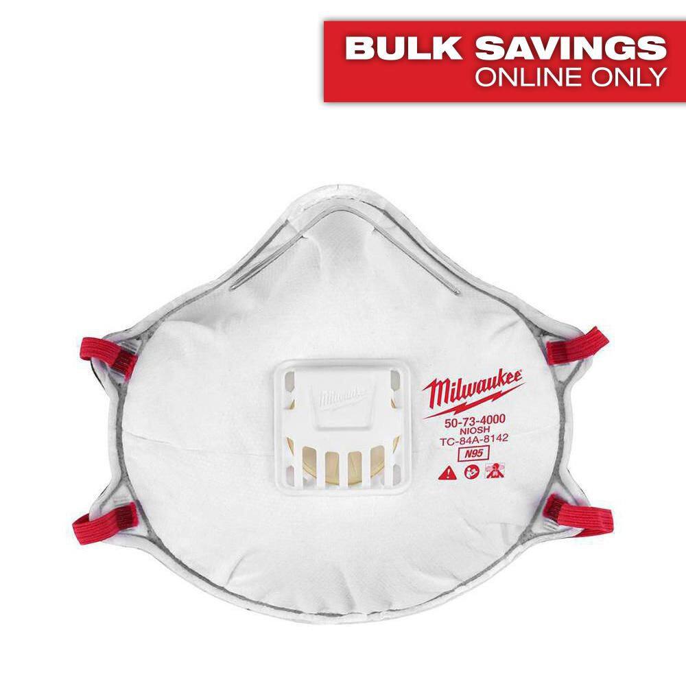 Image of the (3) Milwaukee N95 Professional M-Purpose Valved Respirator W/Gasket 48-73-4001 by Milwaukee, SKU: 2279-Milw-N95