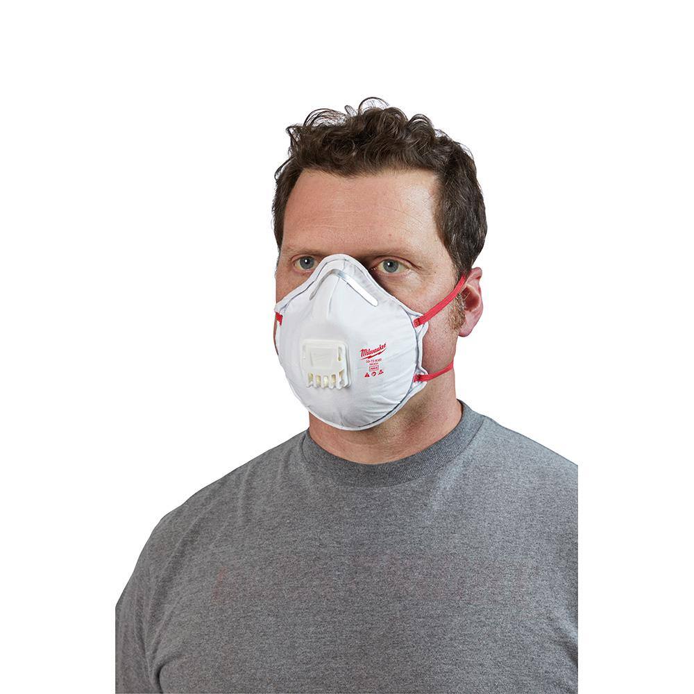 Image of the (3) Milwaukee N95 Professional M-Purpose Valved Respirator W/Gasket 48-73-4001 by Milwaukee, SKU: 2279-Milw-N95