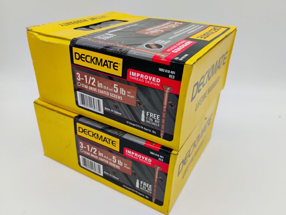 10 lbs Deckmate Deck Screws Star Flat-Head Wood #10 x 3-1/2 in. (486-Piece) Red - Image 5