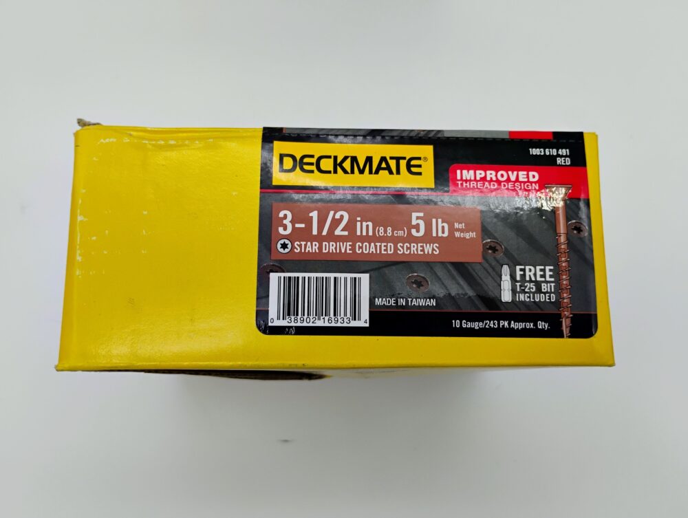 10 lbs Deckmate Deck Screws Star Flat-Head Wood #10 x 3-1/2 in. (486-Piece) Red - Image 7