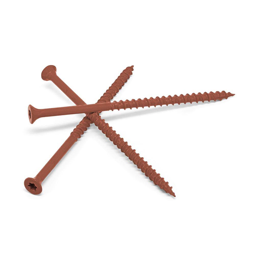Image of the 10 lbs Deckmate Deck Screws Star Flat-Head Wood #10 x 3-1/2 in. (486-Piece) Red by DECKMATE, SKU: 2311-Deck-1003610491