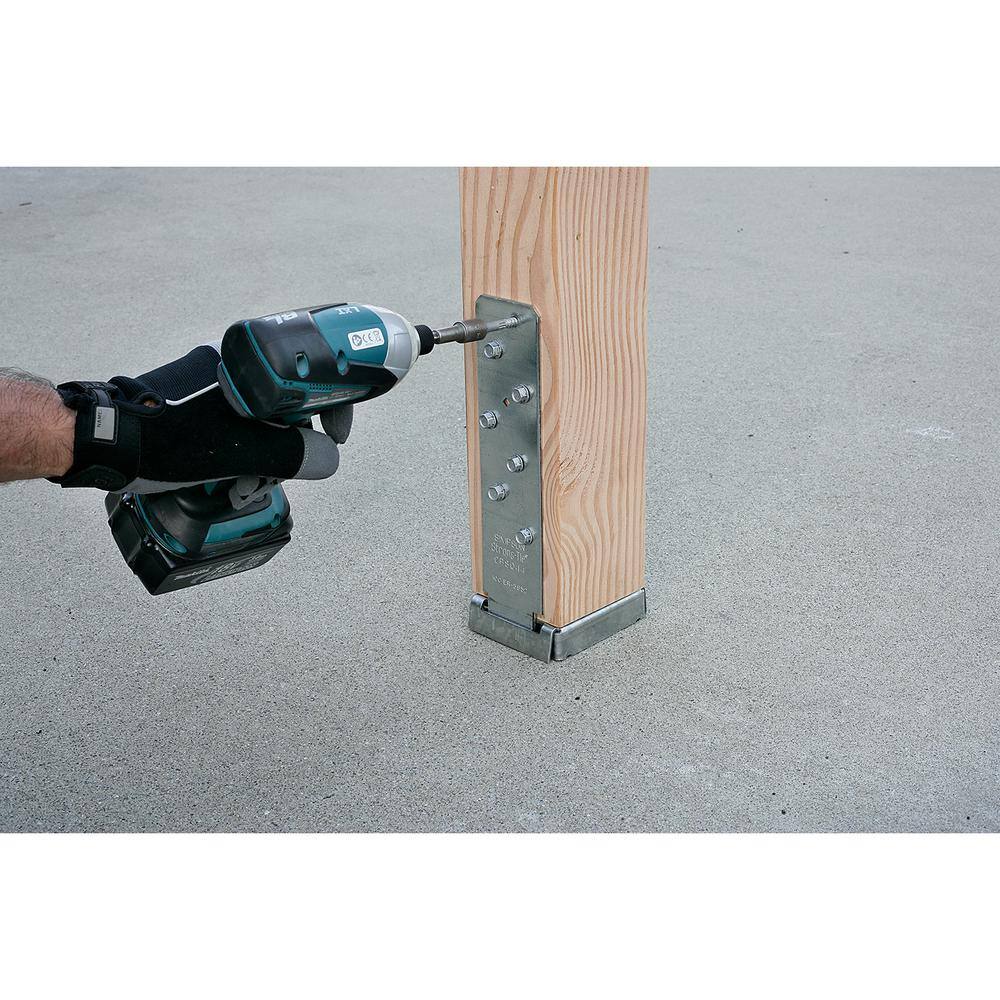 Image of the (2) CBSQ44-SDS2 Galvanized Standoff Column Base for 4x4 Nominal Lumber w/Screws by Simpson Strong-Tie, SKU: 2314-CBSQ44-SDS2