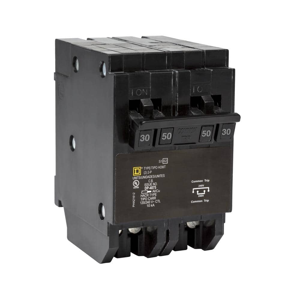 Image of the Homeline 1-30 Amp 2P, 1-50 Amp 2P Quad Tandem Circuit Breaker HOMT230250 by Square D, SKU: 2315-HOMT230250