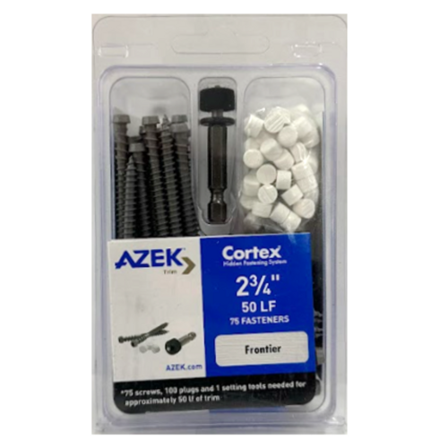 Cortex Hidden Trim Fasteners Traditional (White Smooth) 2 3/4" 50LF 75 fasteners