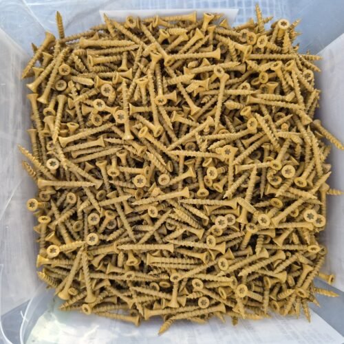 10 lbs Deckmate #8 x 1-5/8 in. Tan Star Flat Head Deck Screws — main image