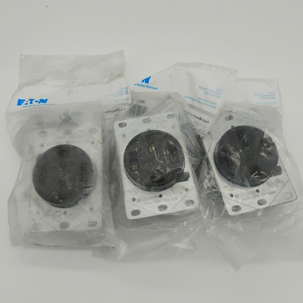 (3) Eaton Straight Blade Receptacle, 1 Outlet, Nema 14-50R, 50 A, 125/250V - Image 2