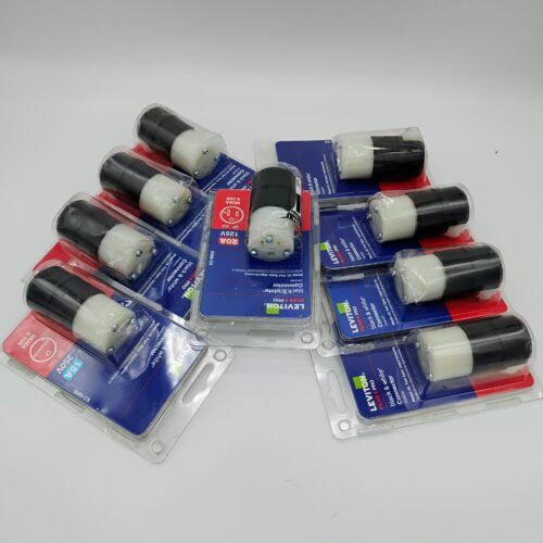 Lot of 4 Leviton 5469 20A-250V, 4× 5669 15A-250V & 1× 5369 5-20R Connector New