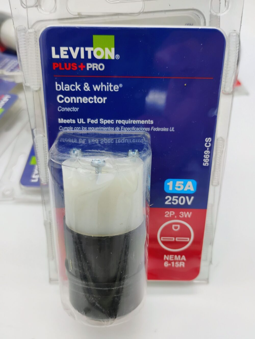 Lot of 4 Leviton 5469 20A-250V, 4× 5669 15A-250V & 1× 5369 5-20R Connector New - Image 6