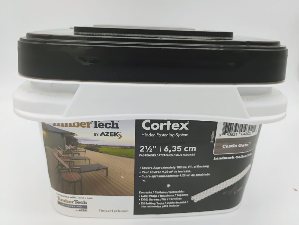 TimberTech AZEK Cortex Hidden Fastening System, Castle Gate color 2 1/2" 100 SF