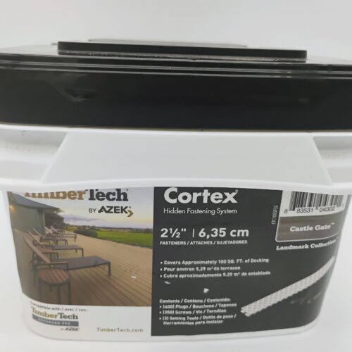 TimberTech AZEK Cortex Hidden Fastening System, Castle Gate color 2 1/2" 100 SF