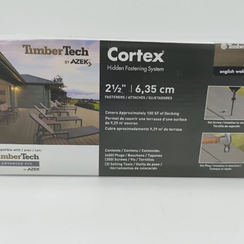 TimberTech Cortex Hidden Fastener System 2½ " English Walnut, 100 Sq Ft Kit