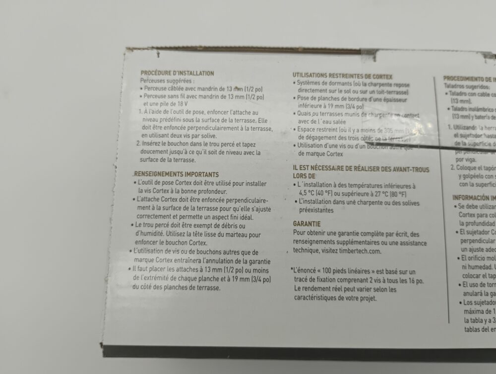 TimberTech Cortex Hidden Fastener System 2½ " English Walnut, 100 Sq Ft Kit - Image 7