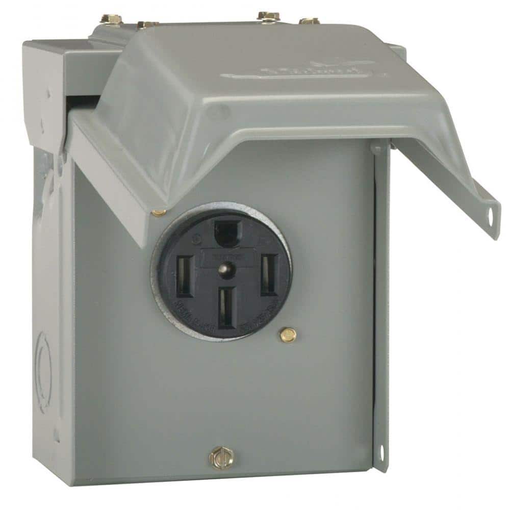Image of the MIDWEST U054P Weatherproof Temporary RV Outlet 50A 14-50 RWR Volts AC: 120/240V by Midwest Electric Products, SKU: 2370-Midw-575378