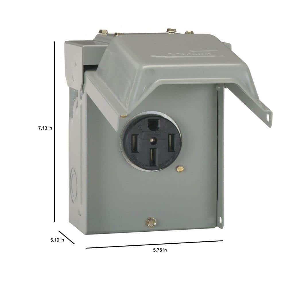 Image of the MIDWEST U054P Weatherproof Temporary RV Outlet 50A 14-50 RWR Volts AC: 120/240V by Midwest Electric Products, SKU: 2370-Midw-575378