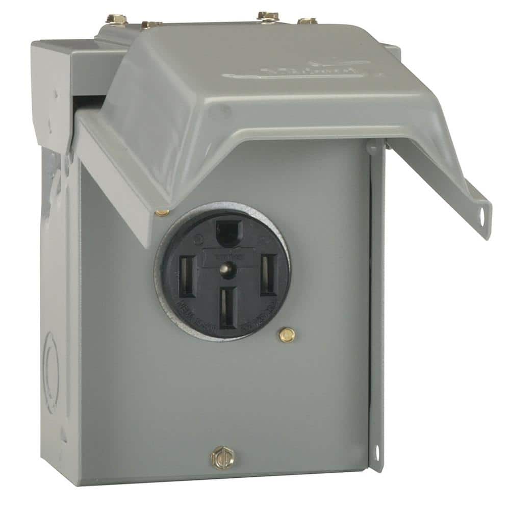Image of the MIDWEST U054P Weatherproof Temporary RV Outlet 50A 14-50 RWR Volts AC: 120/240V by Midwest Electric Products, SKU: 2370-Midw-575378