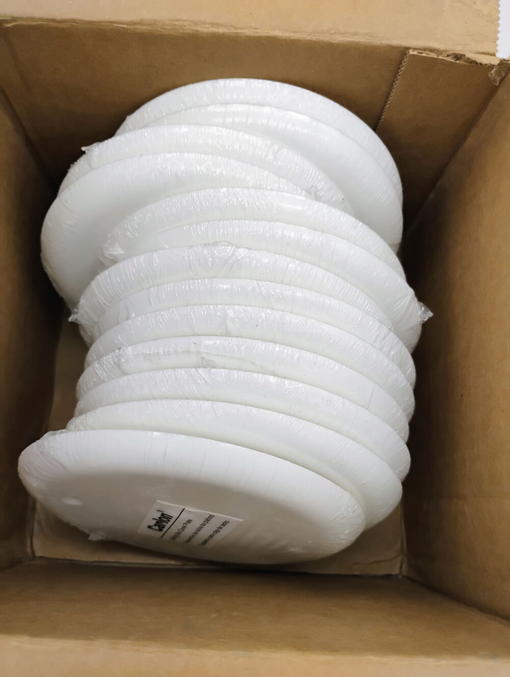 (13) 4 in. White Non-Metallic Round Blank Electrical Ceiling Box Cover (CPC4WH) - Image 8