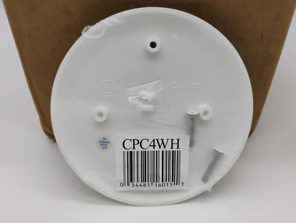 (13) 4 in. White Non-Metallic Round Blank Electrical Ceiling Box Cover (CPC4WH) - Image 10