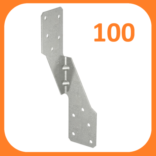 Lot of 100 Simpson Strong-Tie H2.5A 18-Gauge Galvanized Hurricane Tie