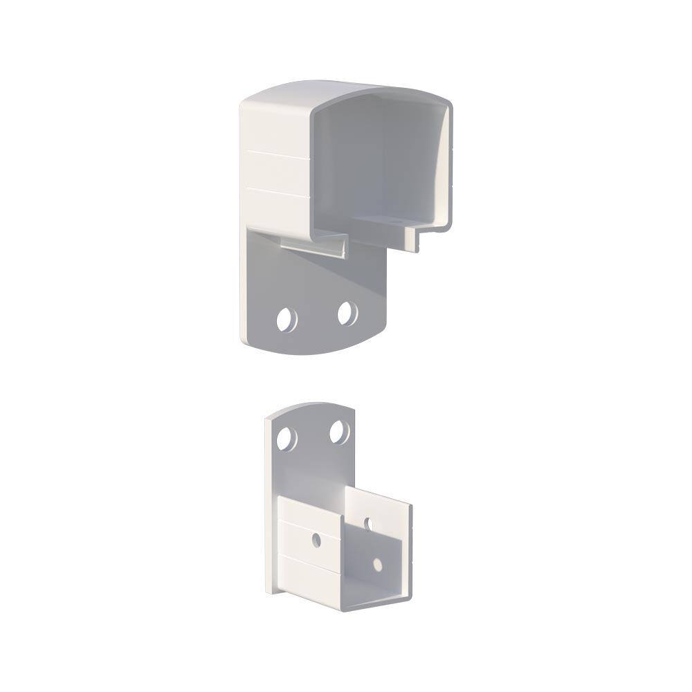 Image of the Peak 6 in. W White Aluminum Deck Railing Wall Mount Brackets for 42" high system by PEAK Aluminum Railing, SKU: 2385-Peak-50920