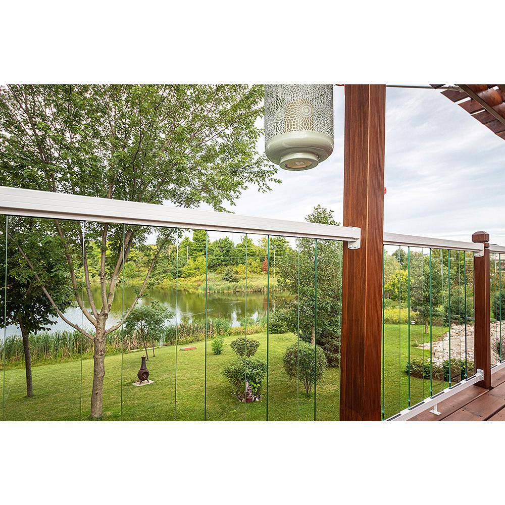Image of the Peak 6 in. W White Aluminum Deck Railing Wall Mount Brackets for 42" high system by PEAK Aluminum Railing, SKU: 2385-Peak-50920