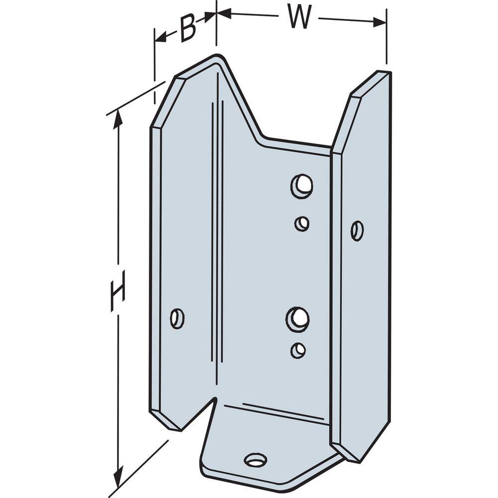 Image of the FB ZMAX Galvanized Fence Rail Bracket for 2x4 Nominal Lumber by Simpson Strong-Tie, SKU: 2386-Simp-FB24Z(166)