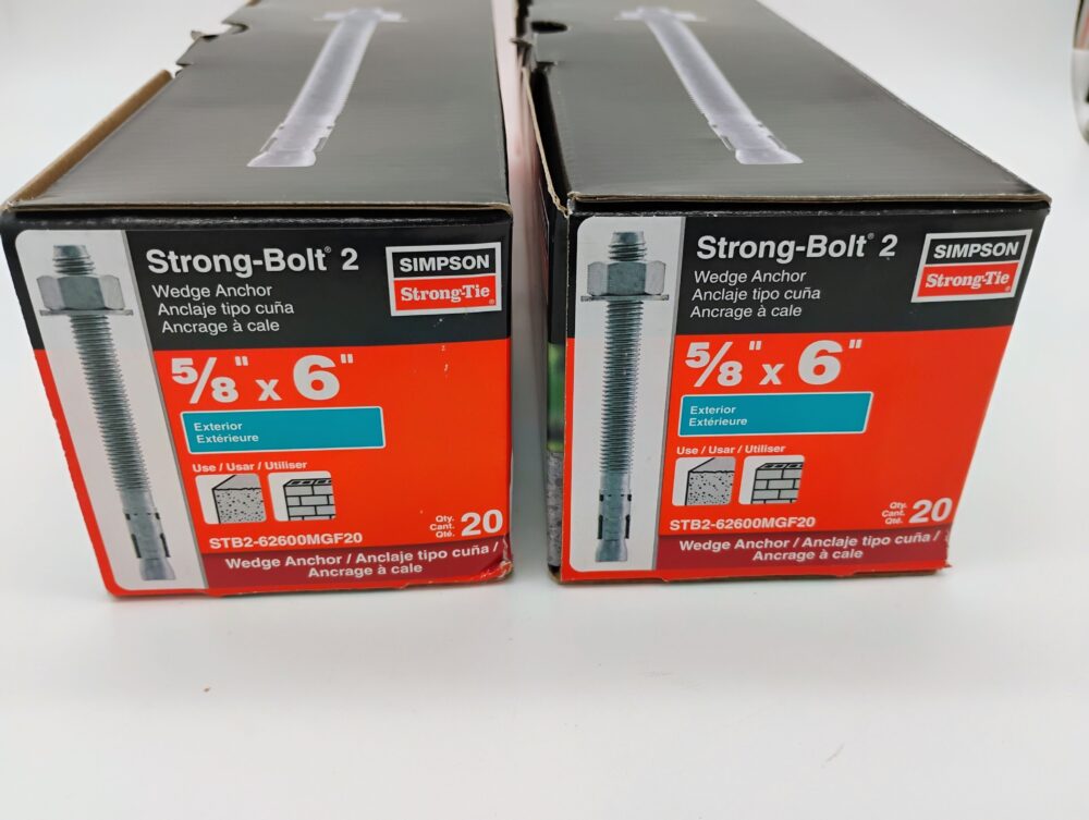40 Simpson Strong-Tie Strong-Bolt (5/8"x6") Mechanically Galvanized Wedge Anchor