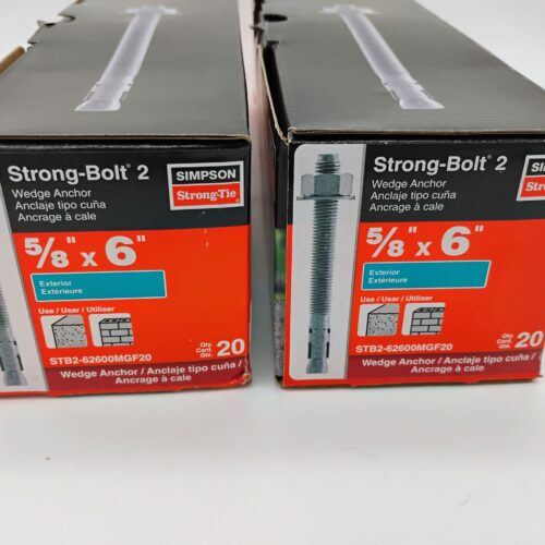 40 Simpson Strong-Tie Strong-Bolt (5/8"x6") Mechanically Galvanized Wedge Anchor