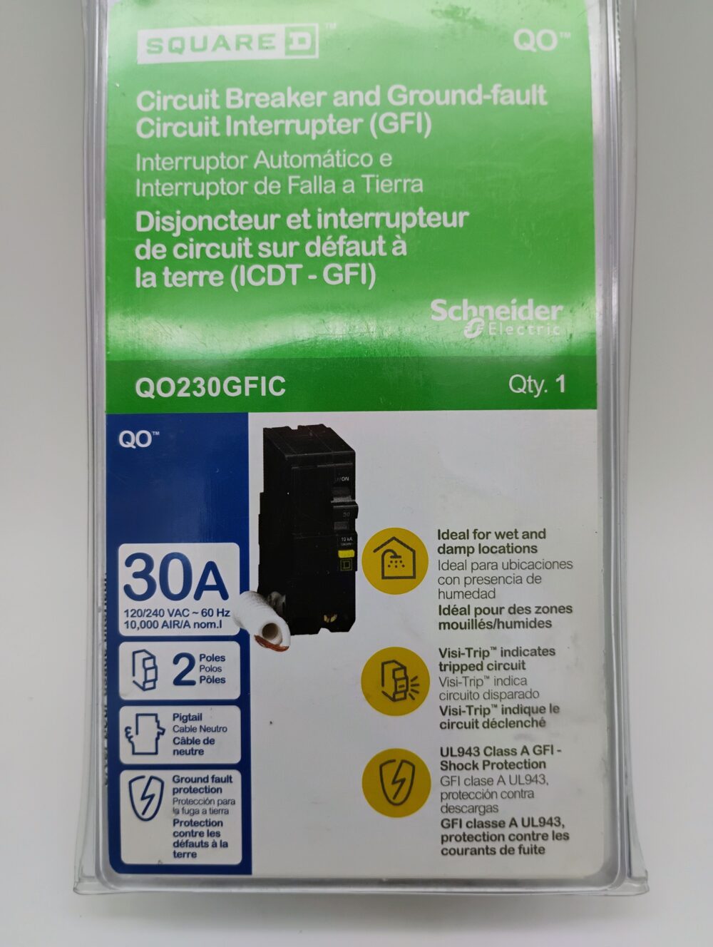 Lot of 2 Square D QO 30 Amp 2-Pole GFCI Breaker QO230GFIC - Image 8