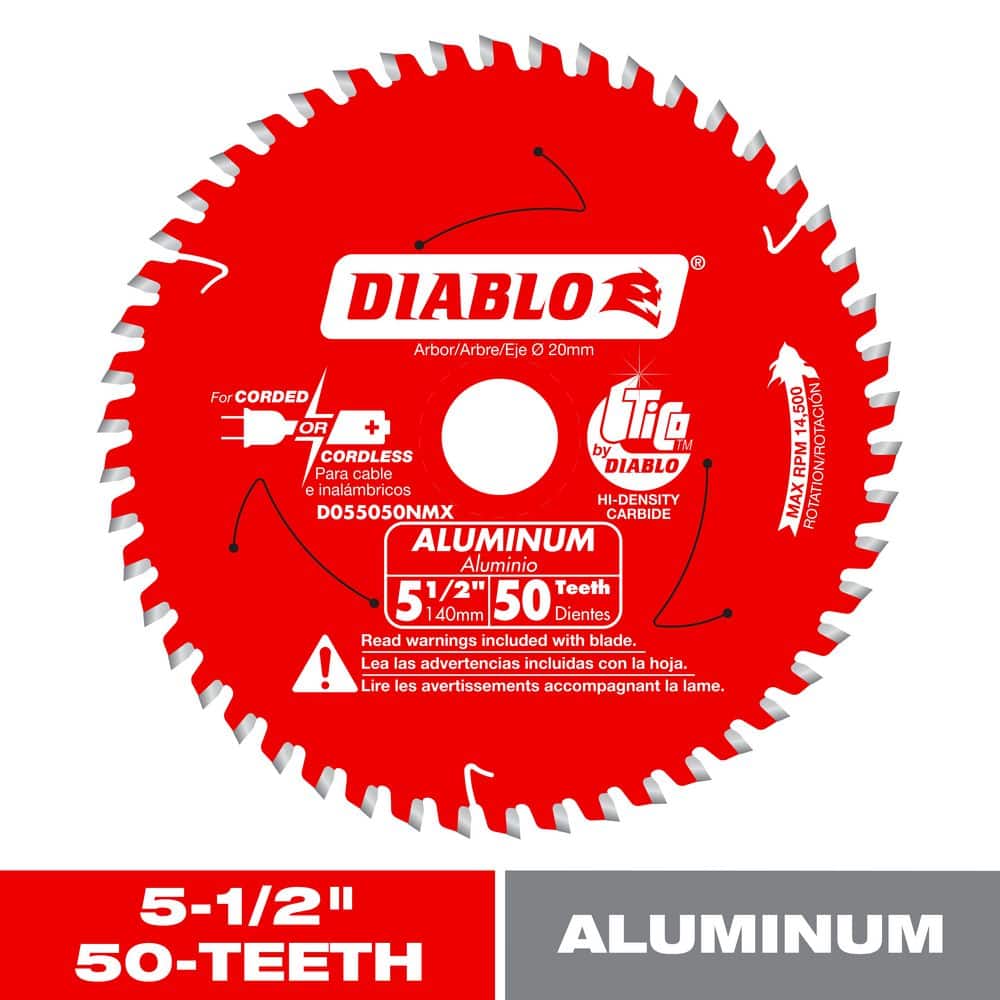 Image of the Diablo 5-1/2in. x 50-Tooth Circular Saw Blade for Aluminum D055050NMX by DIABLO, SKU: 2408-Diablo-43642