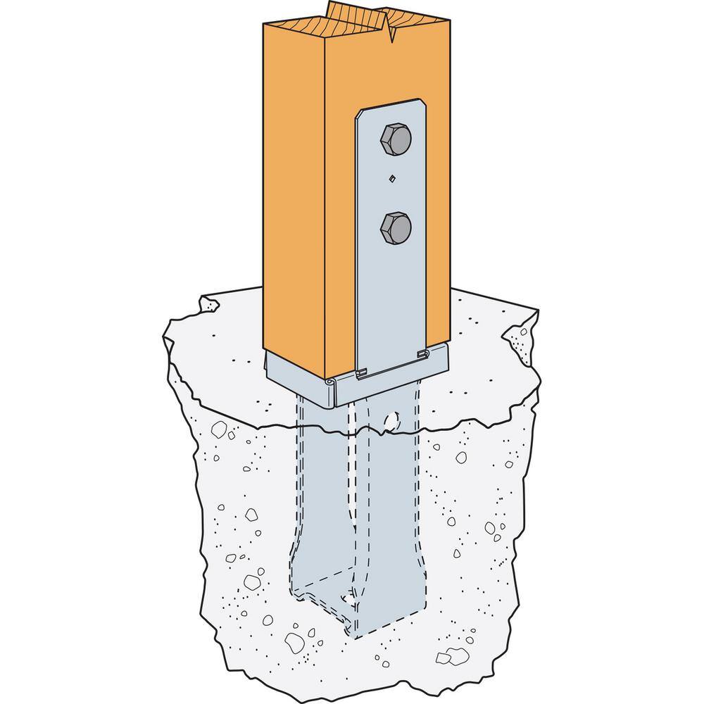 Image of the Simpson Strong-Tie Galvanized Standoff Column Base for 4x6 Nominal Lumber CBS46 by Simpson Strong-Tie, SKU: 2420-Simpson-CBS46