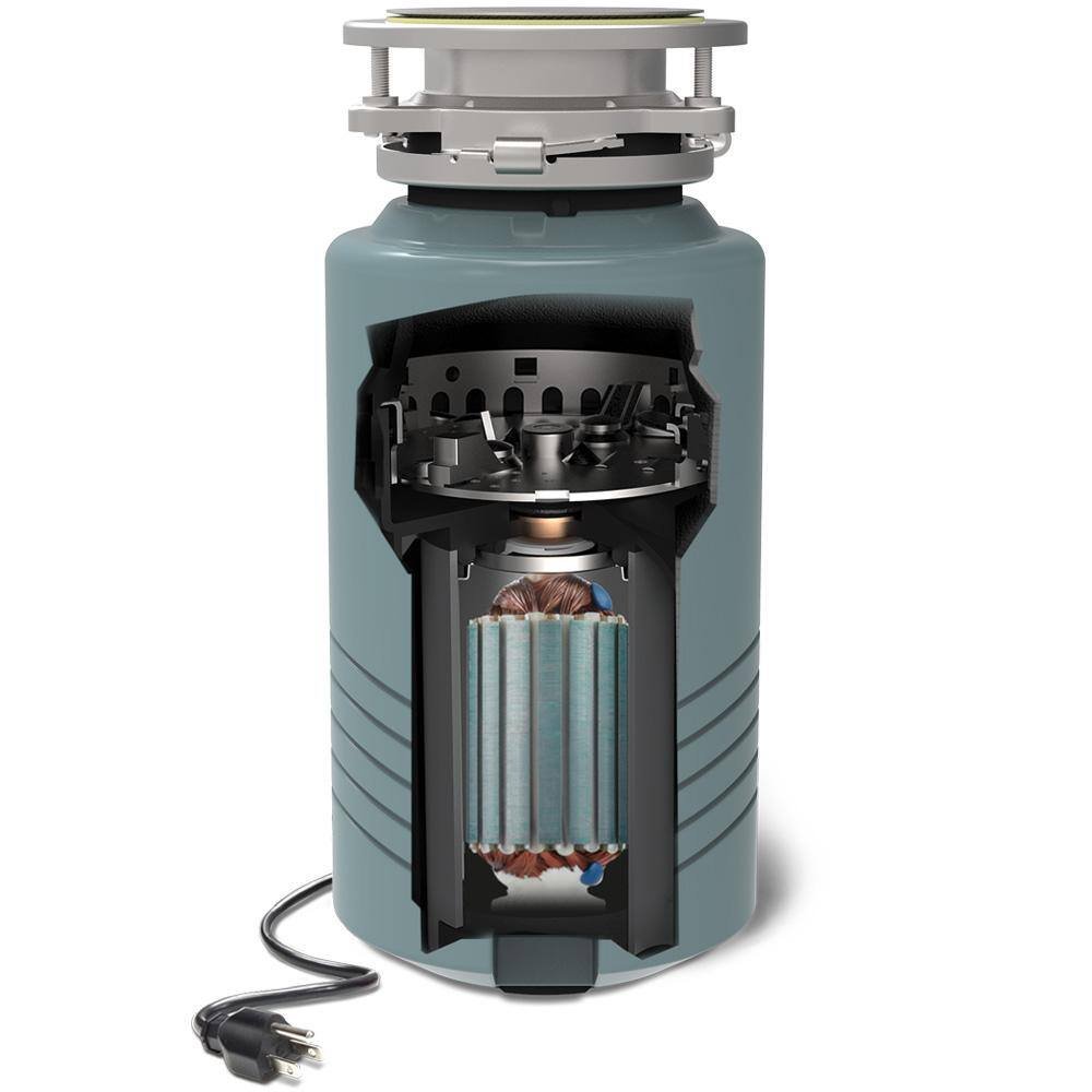 Image of the TurboGrind Max 1 hp. Continuous Feed Garbage Disposal with Power Cord by Glacier Bay, SKU: 2337-TurboGrid-1000