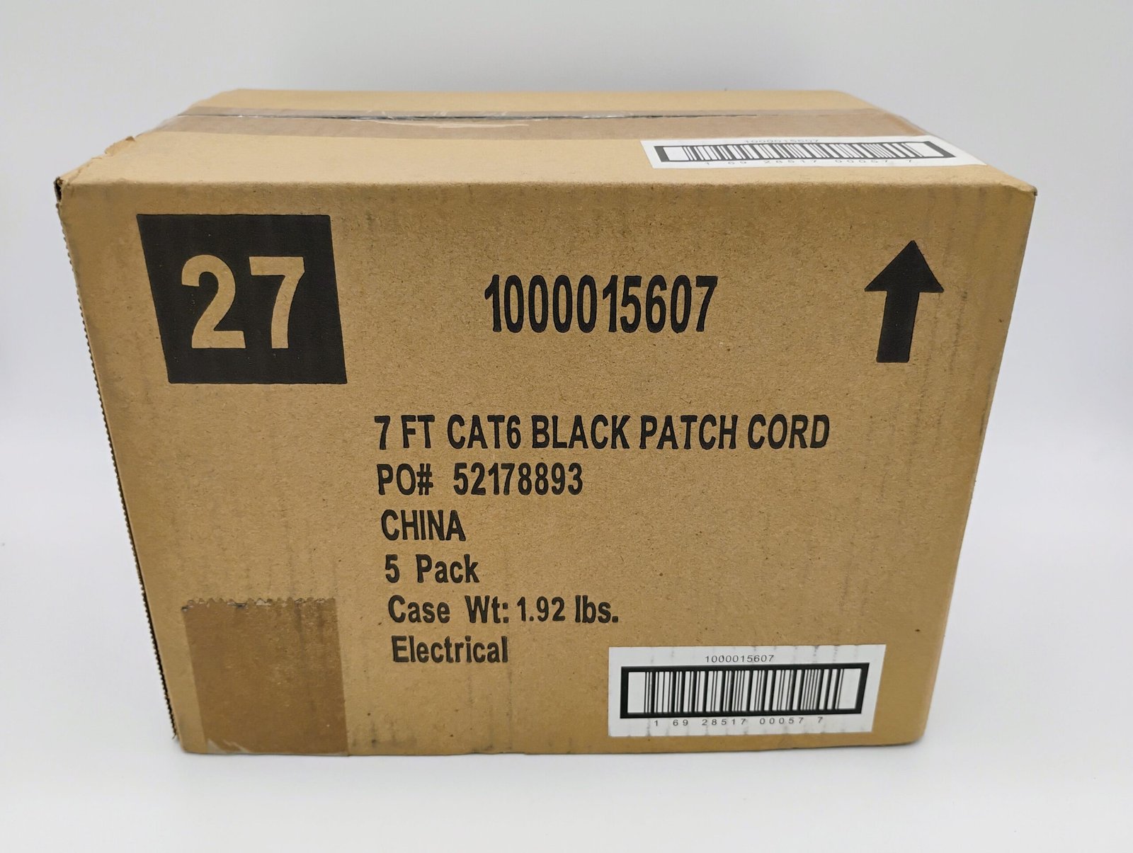 Box of 5 New 7 ft. 24/7-Gauge 8-Wire CAT6 Ethernet Cable, Black - Image 2