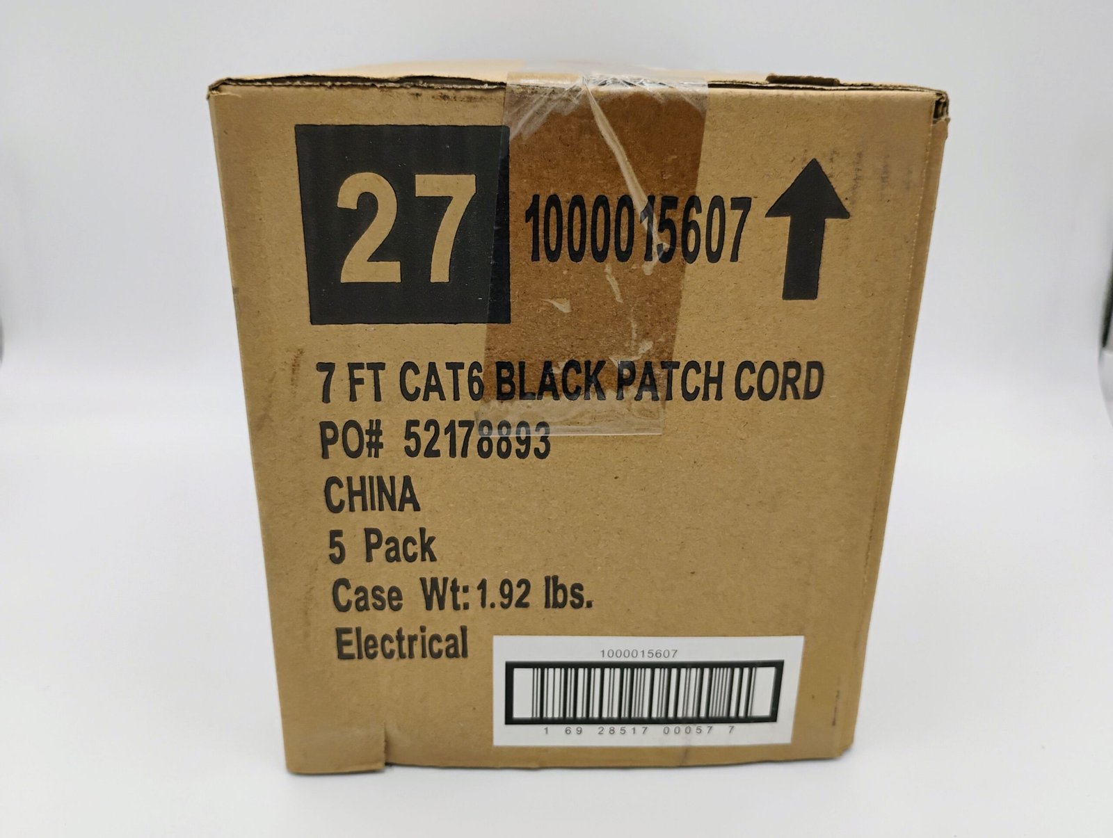 Box of 5 New 7 ft. 24/7-Gauge 8-Wire CAT6 Ethernet Cable, Black - Image 3