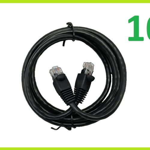 Lot of 10 CAT6 Ethernet Cable RJ45 7ft Black LAN Networking Cable New