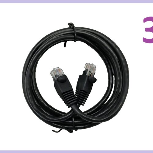 Lot of 3 CAT6 Ethernet Cable RJ45 7ft Black LAN Networking Cable New