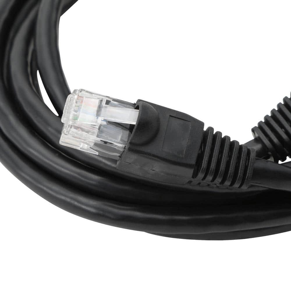 Image of the Box of 5 New 7 ft. 24/7-Gauge 8-Wire CAT6 Ethernet Cable, Black by Commercial Electric, SKU: 2440-Cat67ftBox(5)