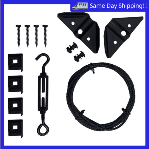 Image of the Anti Sag Gate Kit Gate Hardware Support Cable Set for Sliding Gate Steel Black by Everbilt, SKU: 2447-Ever-AntiSag