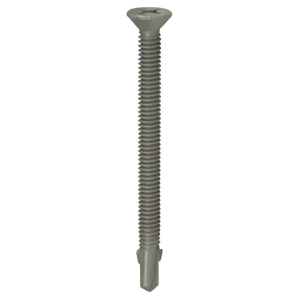 Image of the (4) 1/4 in.14 x 3 in. Phillips Flat-Head Self Drilling Winged Screws (160 Total) by Teks, SKU: 2449-Teks-3784(4)