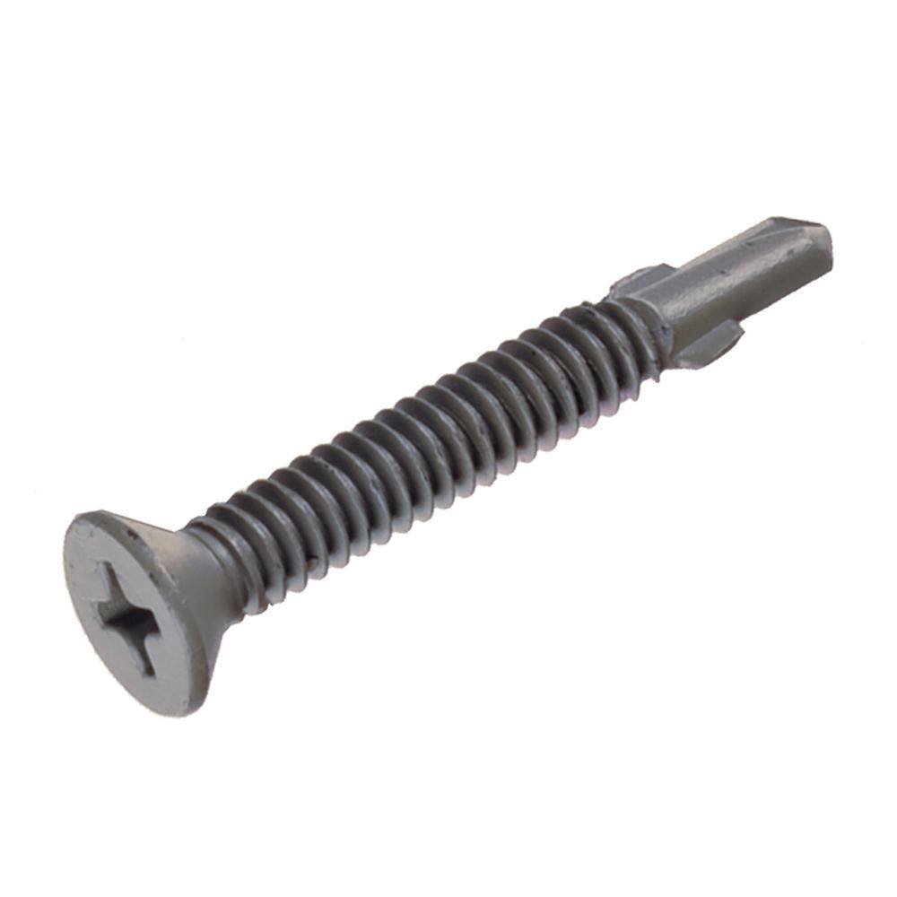 Image of the (4) 1/4 in.14 x 3 in. Phillips Flat-Head Self Drilling Winged Screws (160 Total) by Teks, SKU: 2449-Teks-3784(4)