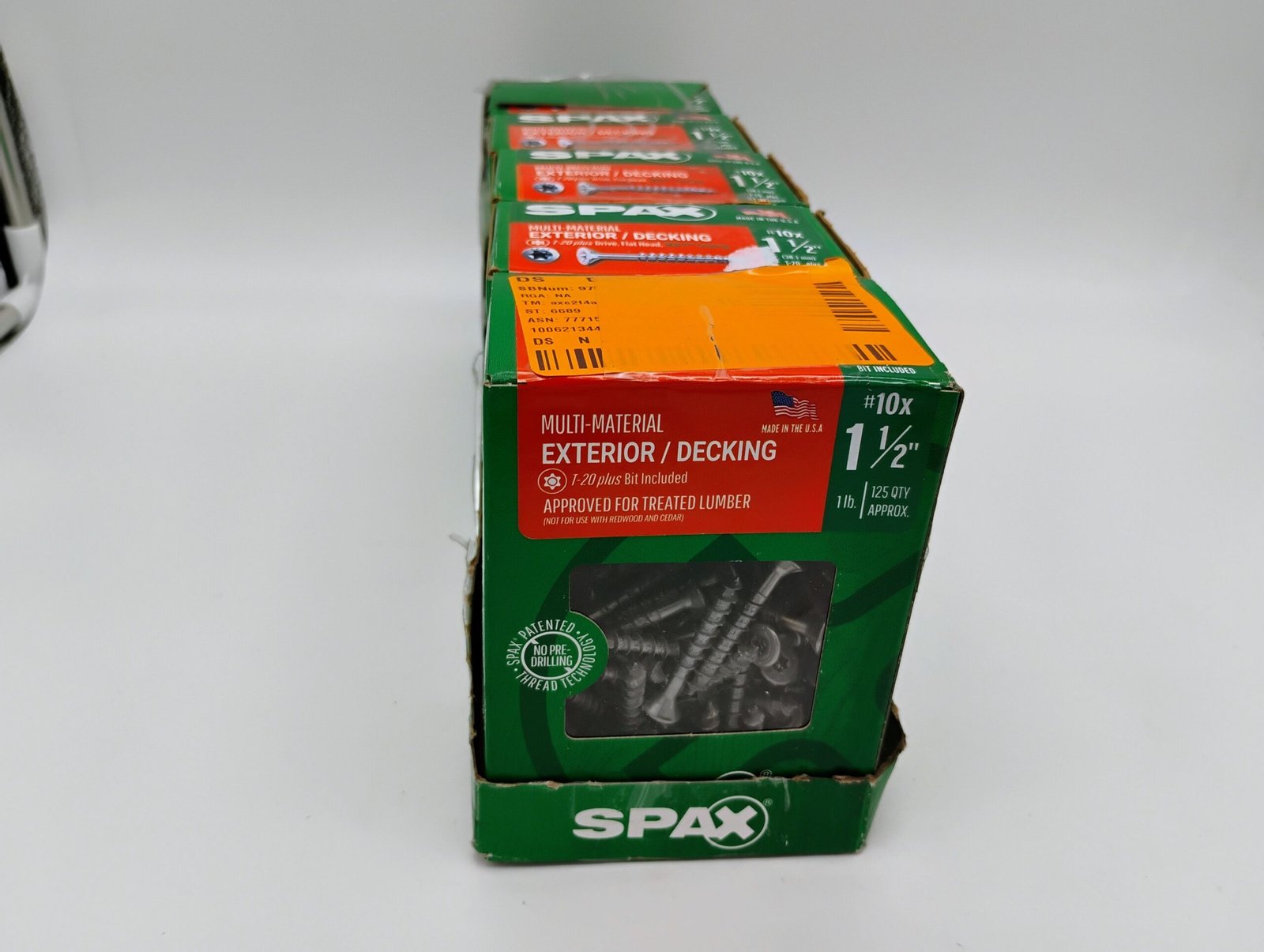 (5) #10 x 1-1/2 in. Exterior Flat Head Deck Wood Screws Bit Included 5 Lib Total - Image 6