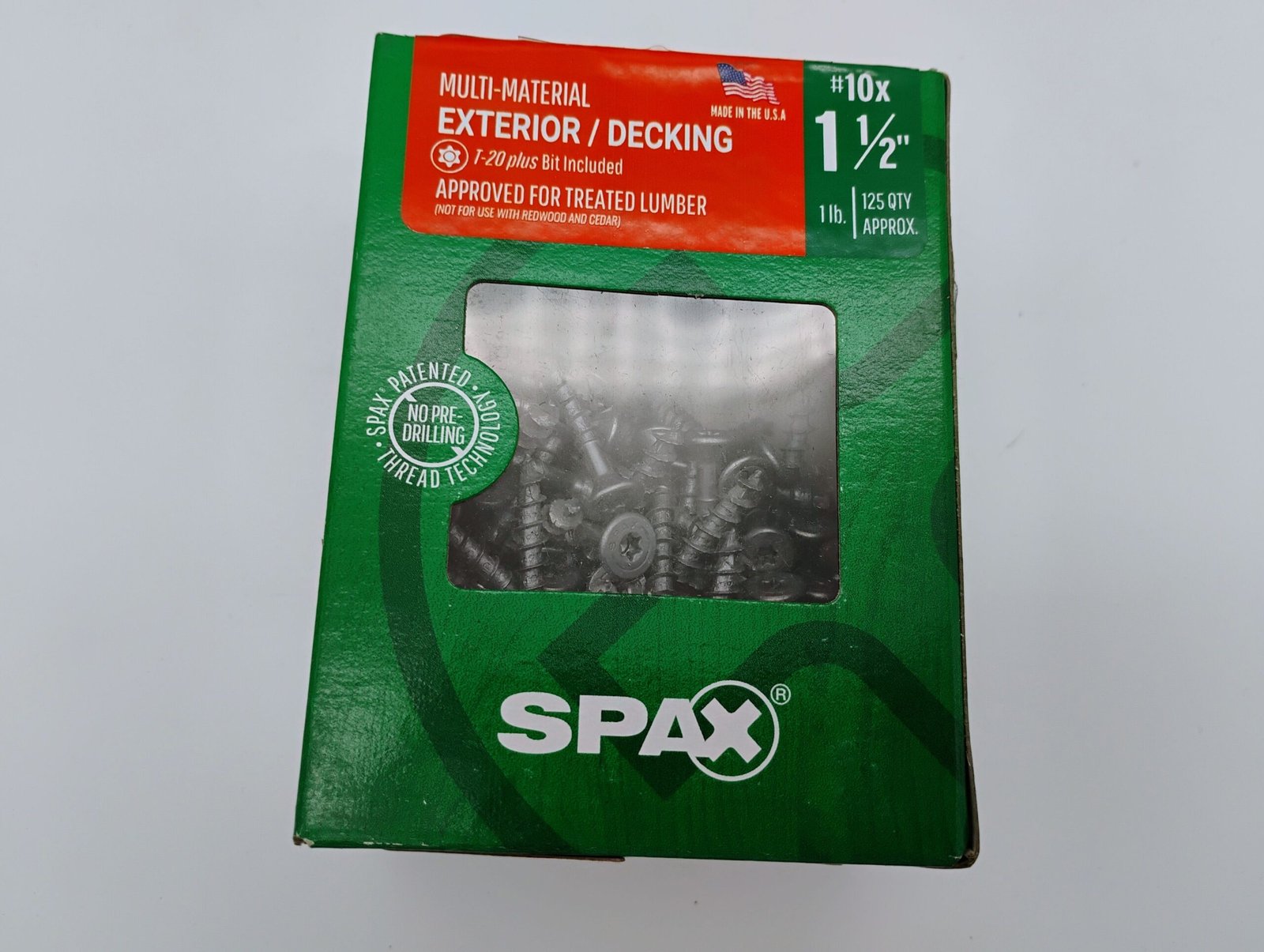 (5) #10 x 1-1/2 in. Exterior Flat Head Deck Wood Screws Bit Included 5 Lib Total - Image 9