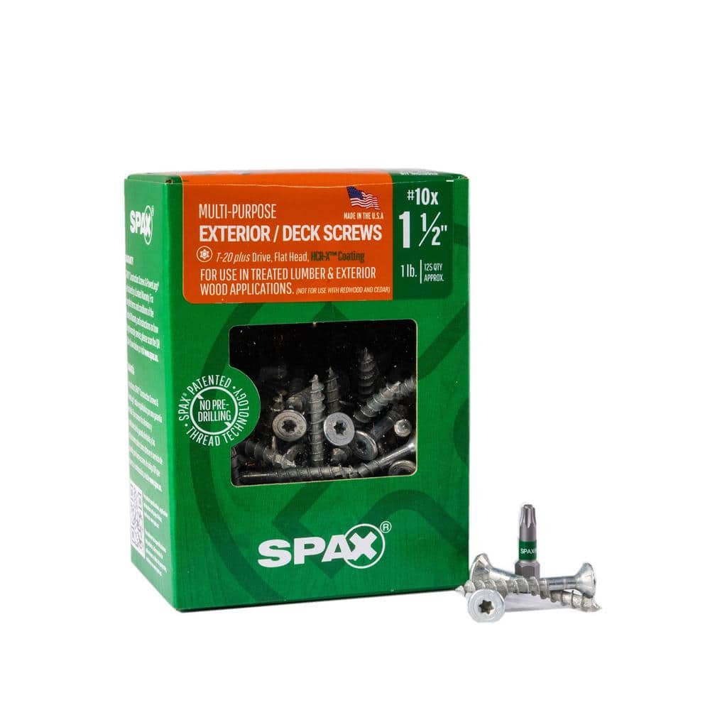 Image of the (5) #10 x 1-1/2 in. Exterior Flat Head Deck Wood Screws Bit Included 5 Lib Total by SPAX, SKU: 2465-Spax-2201-(5)